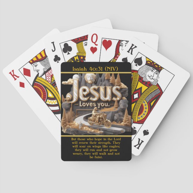 Isaiah 40:31 Rise with Jesus Playing Cards (Back)
