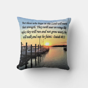 ISAIAH 40:31 SCRIPTURE VERSE CUSHION