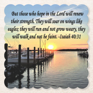 ISAIAH 40:31 SCRIPTURE VERSE PAPER COASTER
