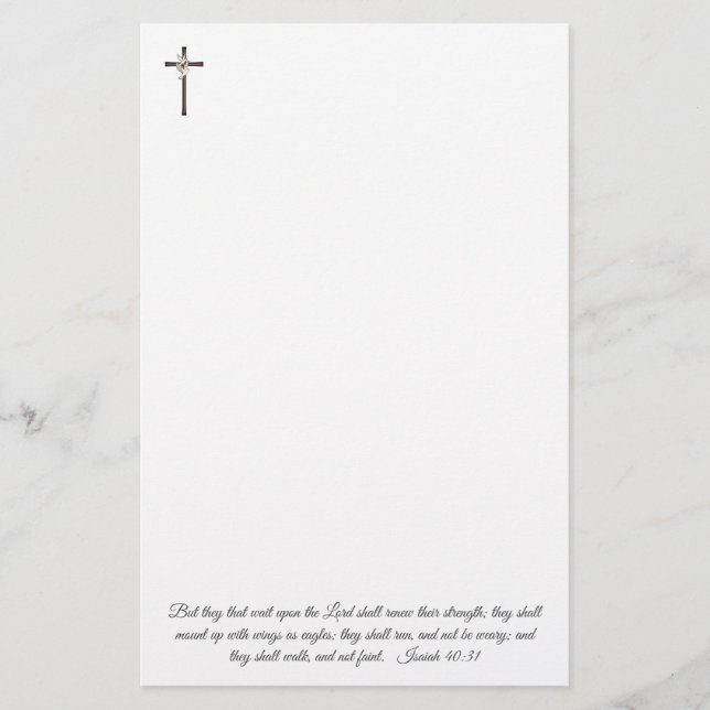 Isaiah 40:31 stationery (Front)