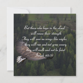Isaiah 40:31 - They Will Soar On Wings Like Eagle Card