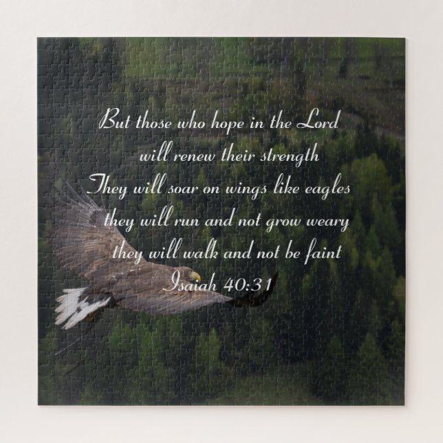 Isaiah 40:31 - They Will Soar On Wings Like Eagle  Jigsaw Puzzle (Vertical)