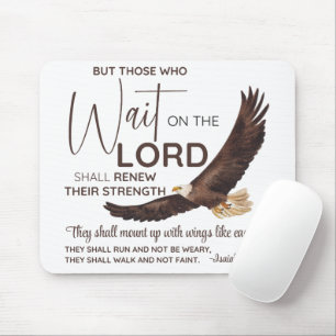 Isaiah 40:31 Those who Wait on the Lord Scripture Mouse Mat