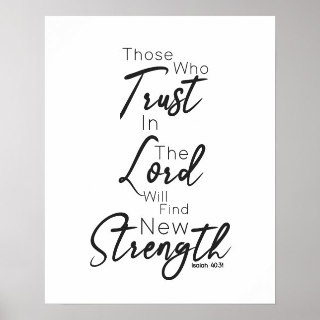 Isaiah 40:31 Will Find New Strength Christian Post Poster (Front)