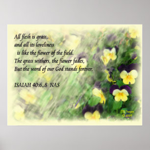 Isaiah 40:6..8 Bible Verse Poster