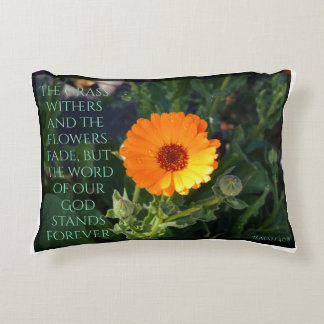 Isaiah 40:8 Bible Verse Decorative Cushion