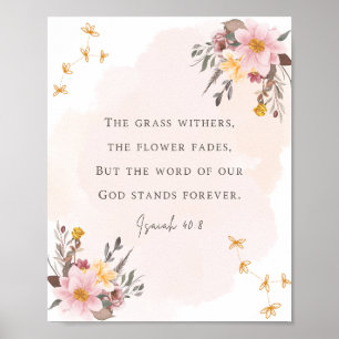 Isaiah 40:8 Bible Verse Poster
