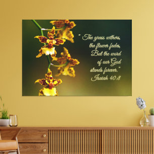 Isaiah 40:8 Inspirational Canvas Print