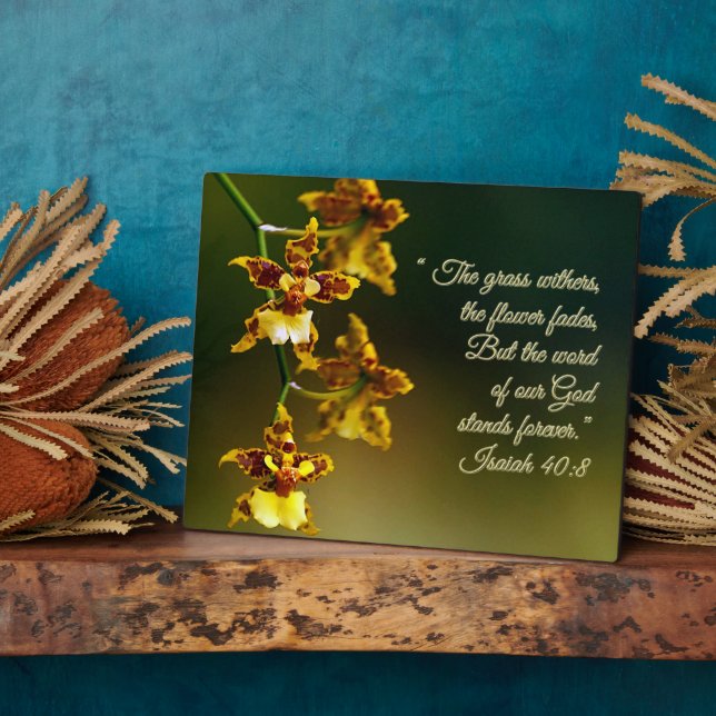 Isaiah 40:8 Inspirational Plaque (Side)