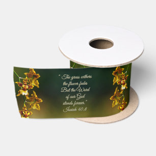 Isaiah 40:8 Inspirational Satin Ribbon