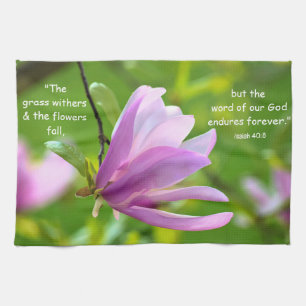 Isaiah 40:8 Kitchen Towel