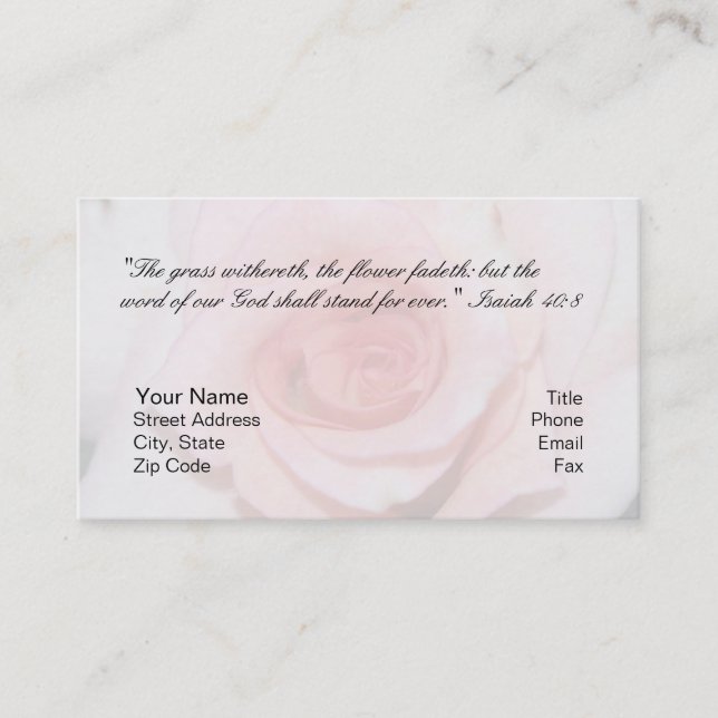 Isaiah 40:8 Personal Card (Front)