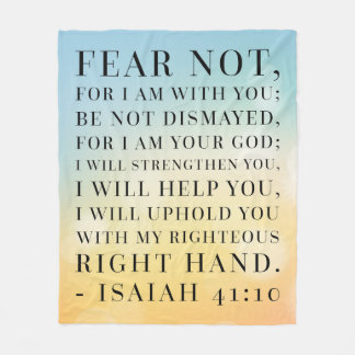 Isaiah 41:10 Bible Quote Fleece Blanket