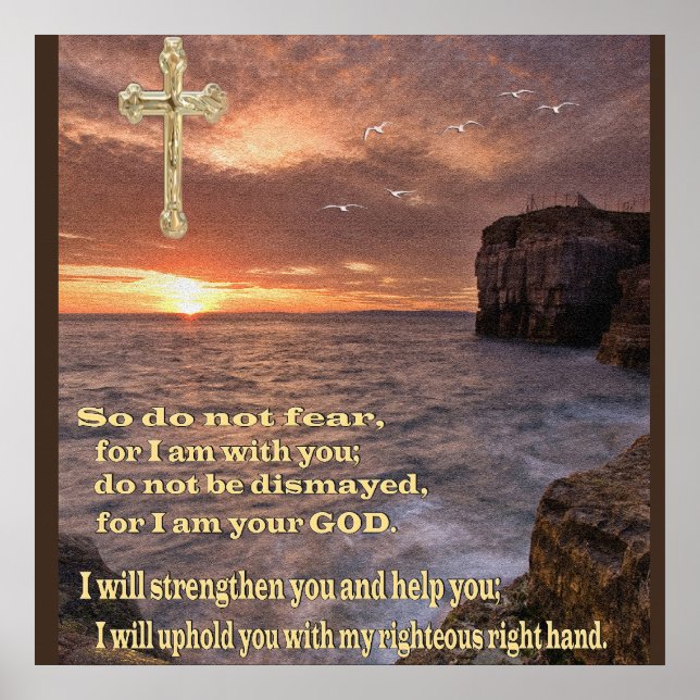 isaiah 41 10 christian poster (Front)