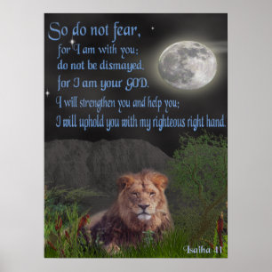 Isaiah 41: 10 christian poster