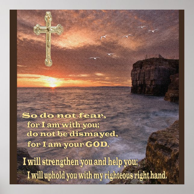 isaiah 41 10 christian poster (Front)