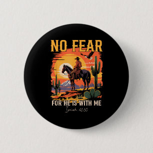 Isaiah 41_10 Cowboy Bible Verse Christian Western  6 Cm Round Badge