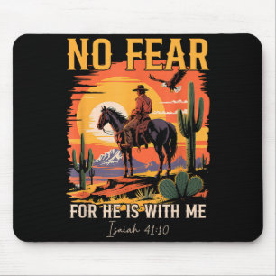 Isaiah 41_10 Cowboy Bible Verse Christian Western Mouse Mat