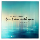 Isaiah 41:10 Do Not Fear Bible Verse Blue Abstract