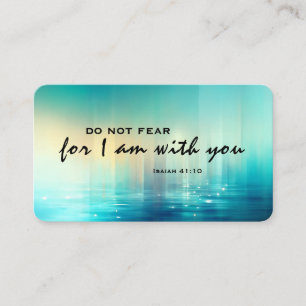 Isaiah 41:10 Do Not Fear Bible Verse Christian Business Card