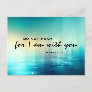 Isaiah 41:10 Do Not Fear Bible Verse Christian  Postcard