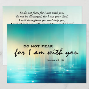 Isaiah 41:10 Do Not Fear Bible Verse Flat Card
