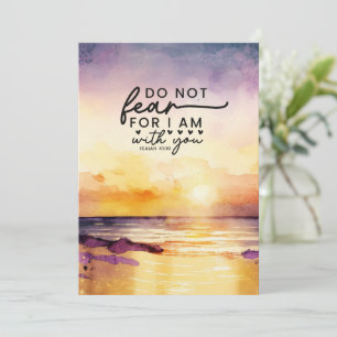 Isaiah 41:10 Do not fear I am with you Bible Flat Card