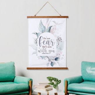 Isaiah 41:10 Do not fear I am with you Bible Verse Hanging Tapestry