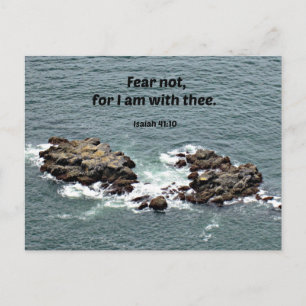 Isaiah 41:10 Fear not, for I am with thee. Postcard