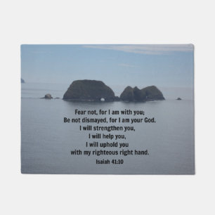 Isaiah 41:10 Fear not, for I am with you Doormat