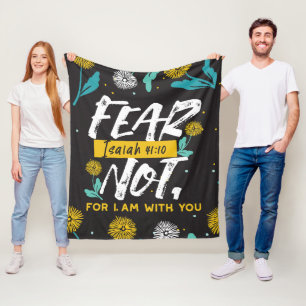 Isaiah 41:10 - Fear Not Inspirational Bible Verse  Fleece Blanket