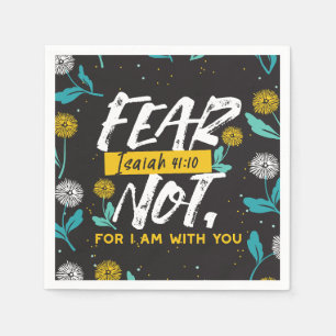 Isaiah 41:10 - Fear Not Inspirational Bible Verse  Napkin