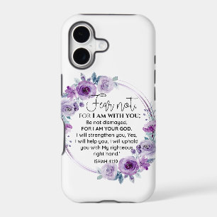 Isaiah 41:10 Fear not Purple Floral Scripture