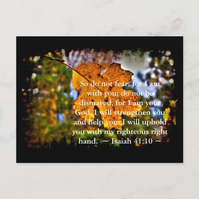 Isaiah 41:10 postcard (Front)
