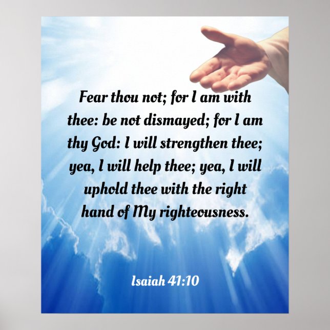 Isaiah 41:10 poster (Front)