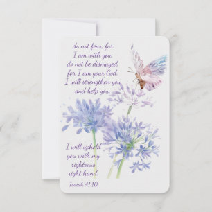 Isaiah 41:10 Scripture Funeral Thanks Custom Thank You Card