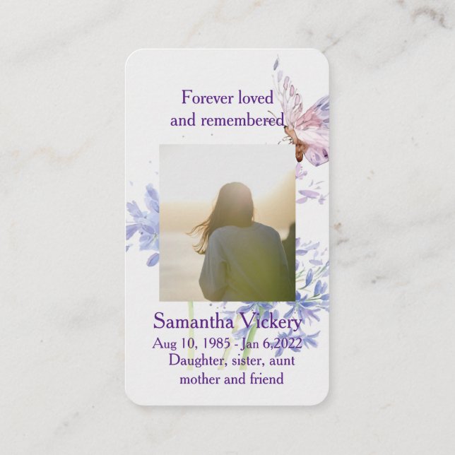 Isaiah 41:10 Scripture Memorial Memory Card (Back)