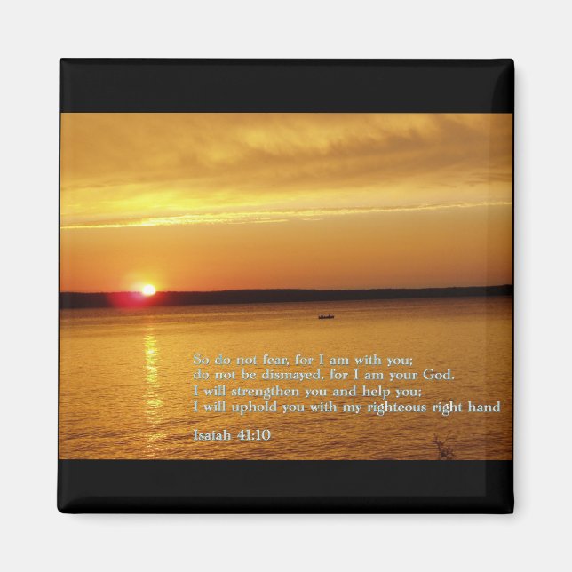 Isaiah 41:10  Sunset Magnet (Front)