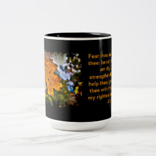 Isaiah 41:10 Two-Tone coffee mug
