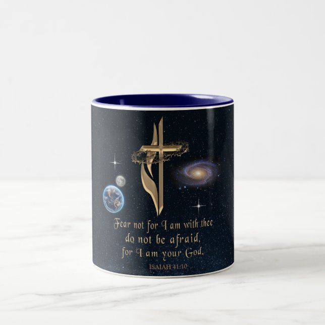 ISAIAH 41:10 Two-Tone COFFEE MUG (Center)