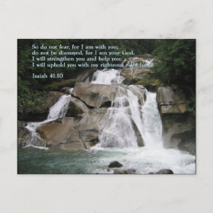Isaiah 41:10  Waterfall Postcard
