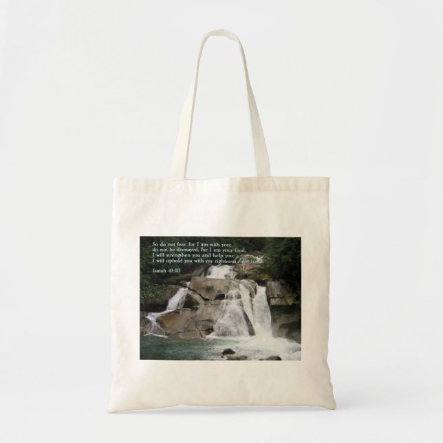 Isaiah 41:10  Waterfall Tote Bag (Front)