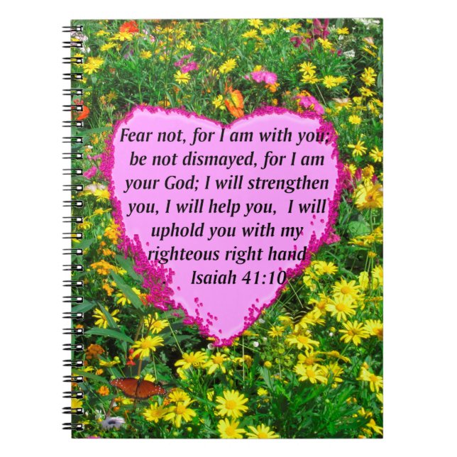 ISAIAH 41:10 WILDFLOWER PHOTO DESIGN NOTEBOOK (Front)