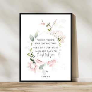  Isaiah 41:13 Bible Verse  Poster