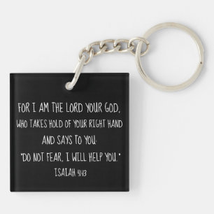 Isaiah 41:13 Bible Verse Print Reversible Key Ring