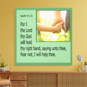 Isaiah 41:13 canvas print