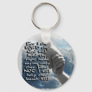 ISAIAH 41:13 FEAR NOT - I WILL HOLD YOUR HAND KEY RING