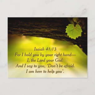 Isaiah 41:13  I hold you by your right hand— Bible Postcard