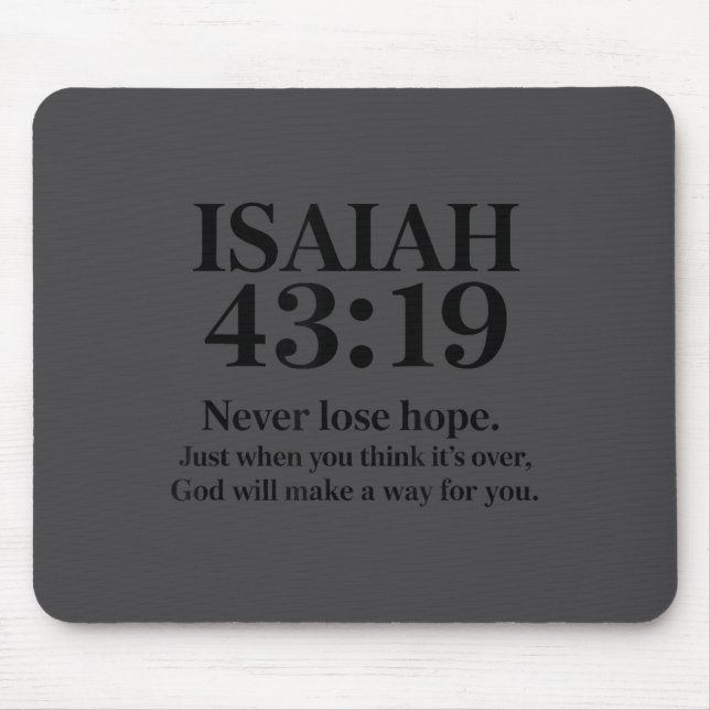Isaiah 43_19 Bible Verse Christian Saying  Mouse Mat (Front)