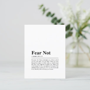 Isaiah 43:1-3 Fear Not Postcard
